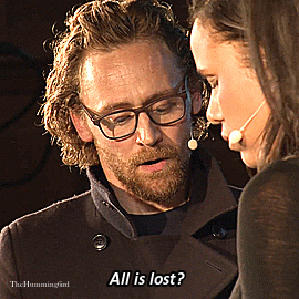 thehumming6ird:Tom Hiddleston and Zawe Ashton perform a scene from Tolstoy’s ‘War and Peace’ at the 