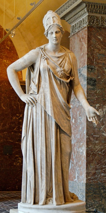 romegreeceart:Mattei Athena* Roman copy, 1st century CE* Louvre © Marie-Lan Nguyen / Wikimedia 