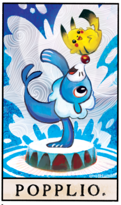 qnq: Finally finished my popplio tarot card