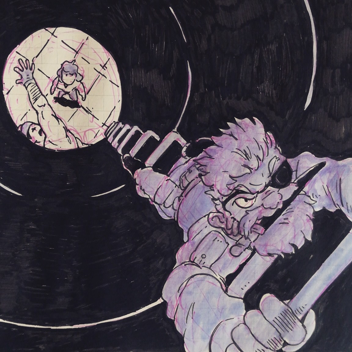 doubleicebackfire: Inktober 2018 final part : the end of Mozzabase feat. ItalodiscoMantis,