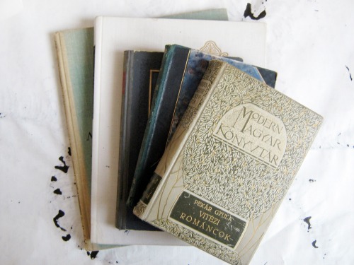whoisladywindermere:Old books I bought for art journaling. Look how pretty they are!