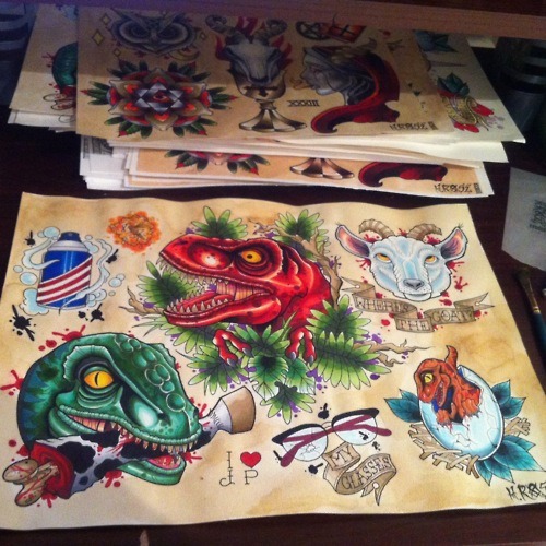 the-martian-chronicles:  Jurassic Park inspired tattoo designs. 