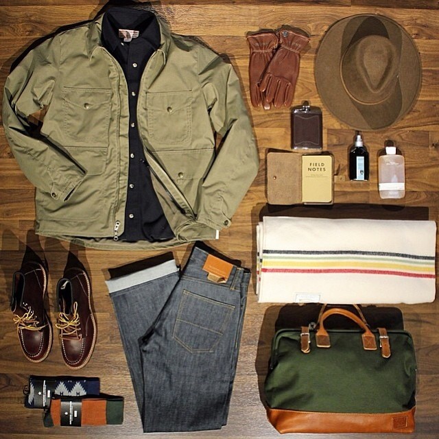 woolrich1830:  Monday morning and already planning for the weekend. Essentials for