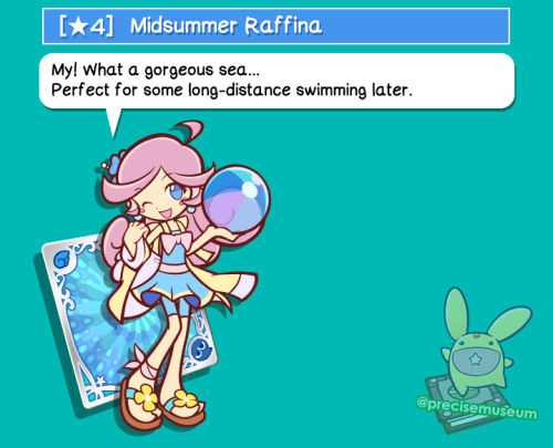 ☆4 Midsummer Raffina A confident, young lady from a wealthy family who attends a magic school. Thoug