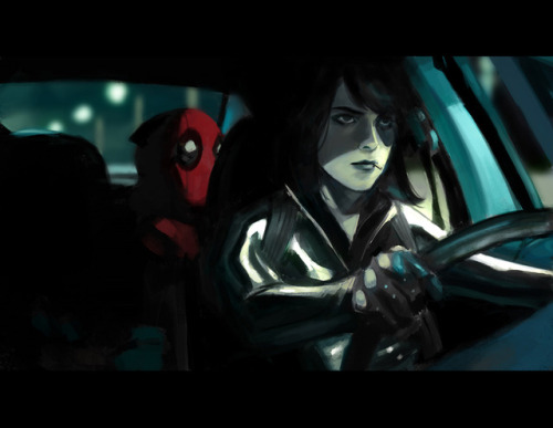 Deadpool, Domino, Drive.Referenced from: https://tinyurl.com/yacmop8u