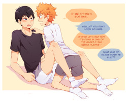 suikkart:  kageyama &amp; hinata’s awkward first attempt at making out is my favourite thing 