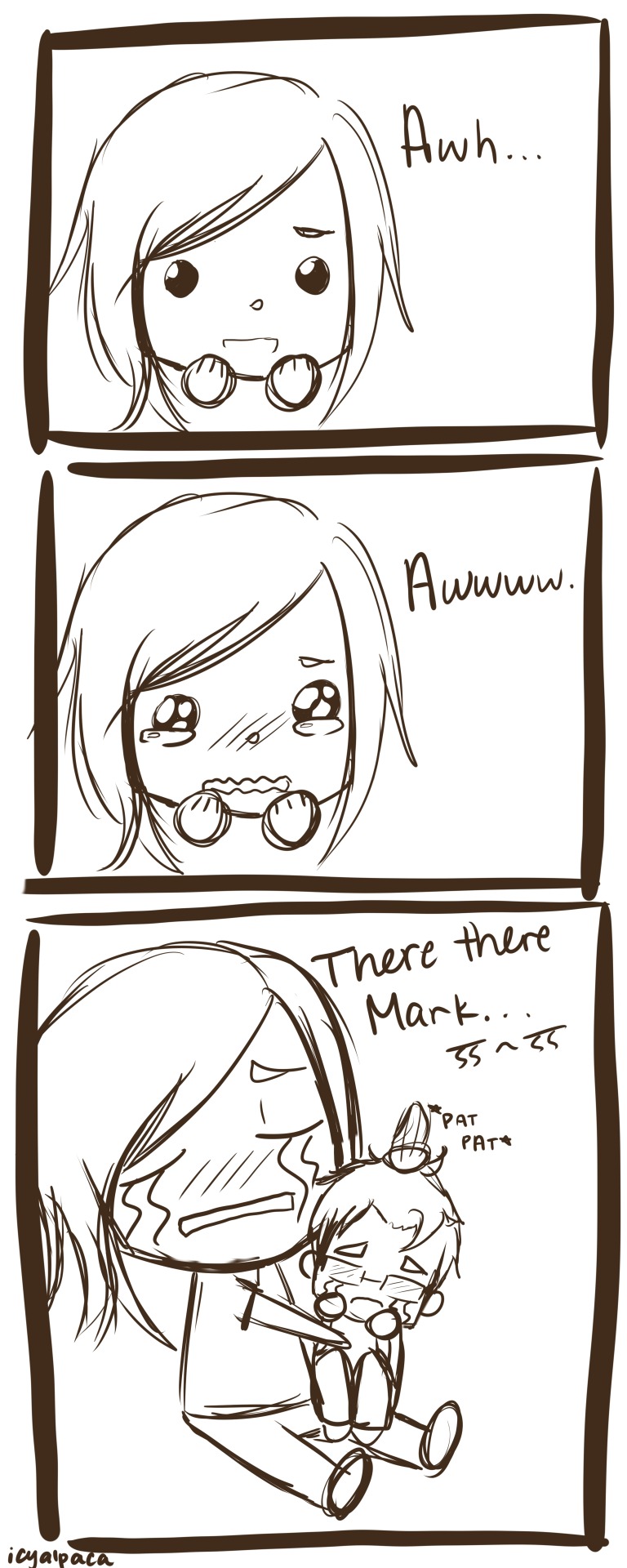 icyalpaca:  Stages of feels throughout Mark’s playthrough of One Chance. [x]I might