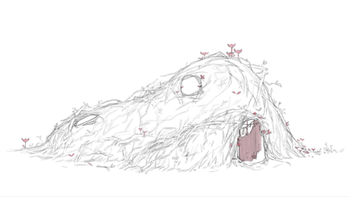 Madame Razz’s Cottage! We wanted to make her home part of the landscape so had the woods growi