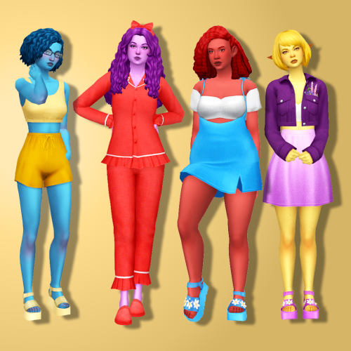 Trillyke Outfits in Sorbets Remix3@trillyke tops, 3 bottoms, 1 full body, 2 shoes and 1 headband rec