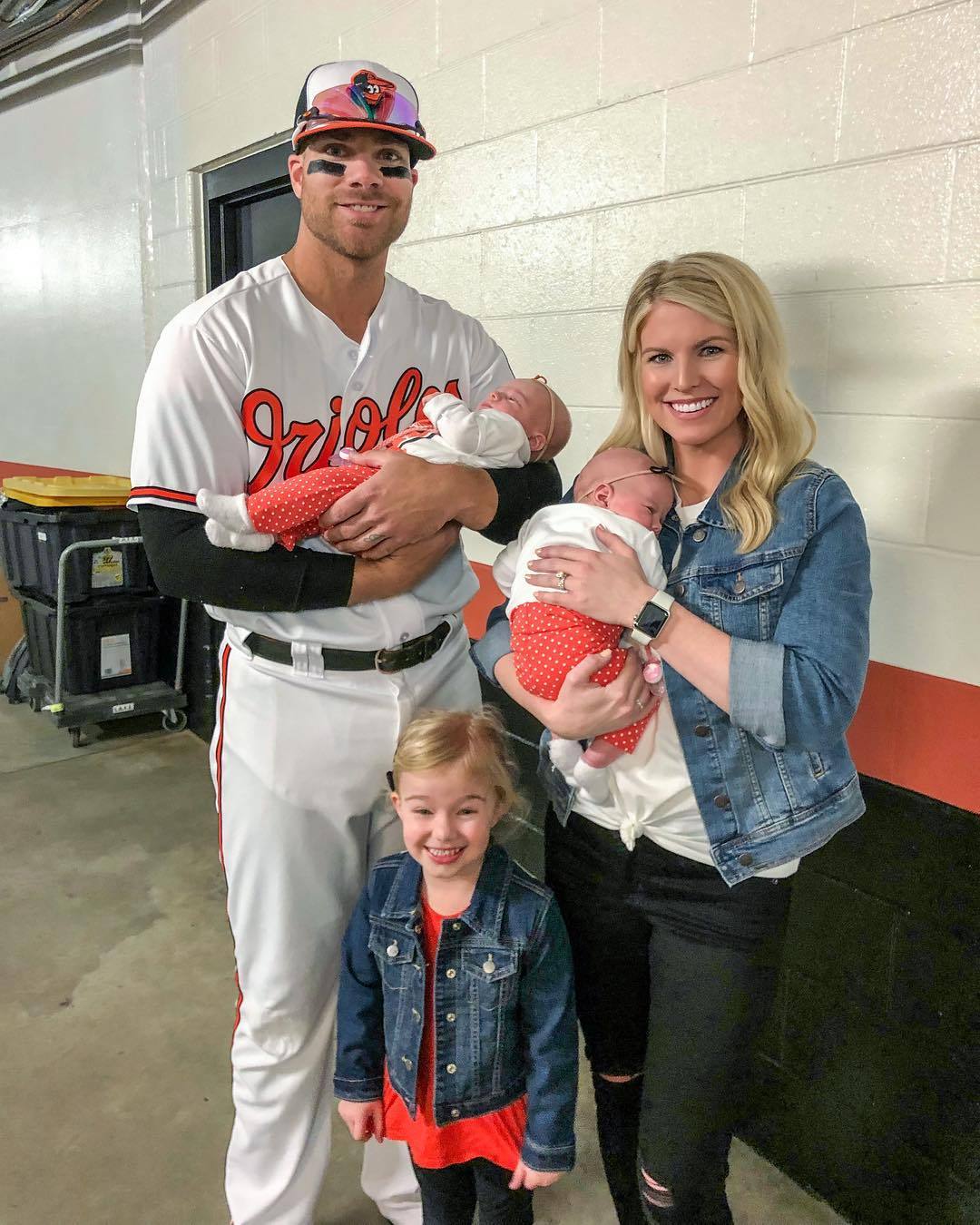 Baseball Wives and Girlfriends — Chris Davis and his wife Jill with their  three...
