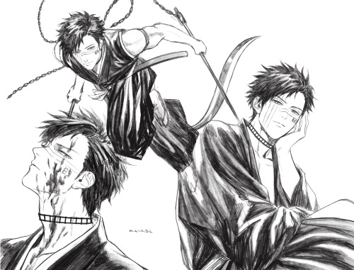 Bleach doodles. I love Shuhei so much wtf