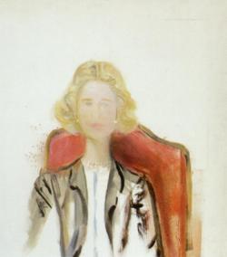 Artist-Dali:  Portrait Of A Woman - Grey Jacket Wearing A Pearl Necklace, 1961, Salvador