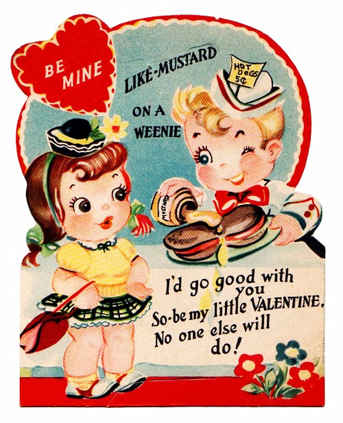 Vintage Valentines: weird valentines cards 