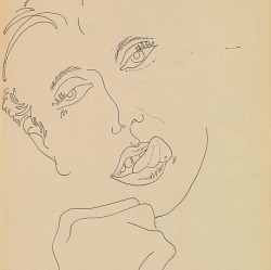 sonicyouth1988:  Line drawings by Andy Warhol  