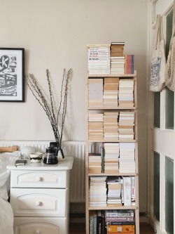 galina: I finally sorted out a bookshelf for the stacks of books that have been accumulating by the bed, although they only fit if I put them like this 😌