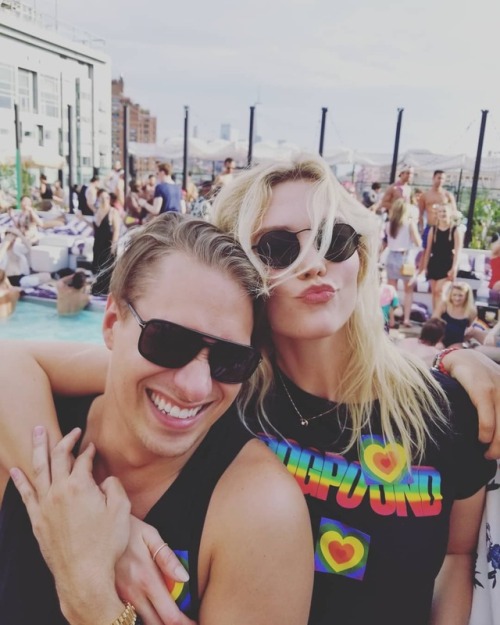 joshrotten: Celebrating #pride with @karliekloss ❤