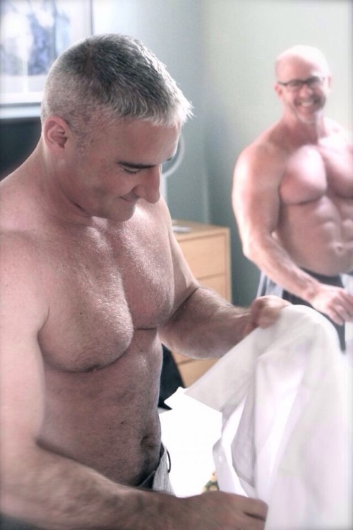 daddysbottom:  As Jay and Neal were getting dressed, they were chatting about their day, how their j