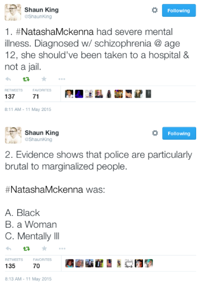 justice4mikebrown:  Fairfax County, VANatasha McKenna was fully restrained when 6