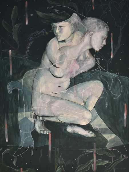 redlipstickresurrected:Alexandra Levasseur (Canadian, b. 1982, Shawinigan, Qc, Canada) - Statique / Dynamique, 2017  Acrylics, Pencil on Paper on Wood