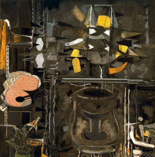 artist-braque: The Studio (IX), 1954, Georges BraqueMedium: oil,canvas