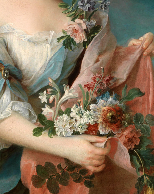 François-Hubert Drouais, Portrait of an Elegant Lady (Detail), 18th Century