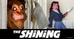 likeadisneysir:  * Disney Characters in Cult Movies *Belle &amp; the Beast ~ The Shining