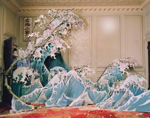 oliviateh-glamkitsch:Xiao Wen Ju, Asia Chow, Jacob K, Liu Wen, March 2012, Millinery, Tim Walker, W 