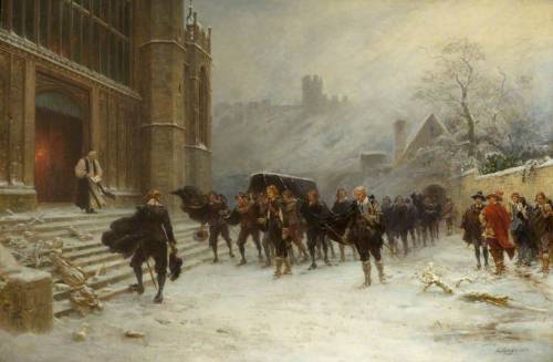 Funeral of King Charles I, St George’s Chapel, Windsor, 1649 by Ernest Crofts, 1907.