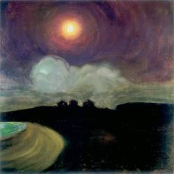 crashinglybeautiful:  Gustaw Gwozdecki, Moon, 1908. With thanks to apoetreflects. 