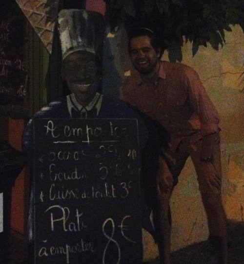 @rodrisern and chef Eddie Murphy. This sandwich board was the best thing we found in our short, fly-