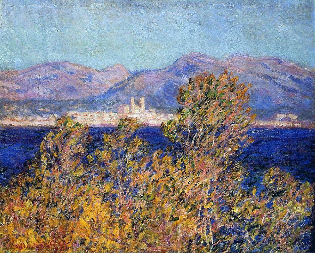 capturing-the-light:  Antibes Seen From The Cape, Mistral WindClaude Monet, 1888,
