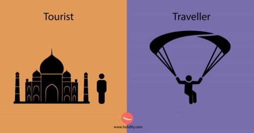 machine-dove:  skeletonmug:  machine-dove:  mymodernmet:  Minimalistic Cartoons Reveal Differences Between Tourists and Travelers  Wow.  This is some serious elitist (and ableist) bullshit right here  fuck that ablesit elitist bullshit. Like for real.