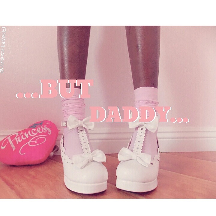 dominicanbarbiiedoll:  But daddy…You said I could :(