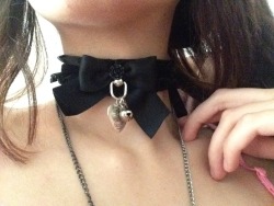 snowkittyblog:  So happy my kittensplaypenshop collar came on Saturday and master collared me last night when I got to see him c: I love this collar so much it’s so cute and comfortable 