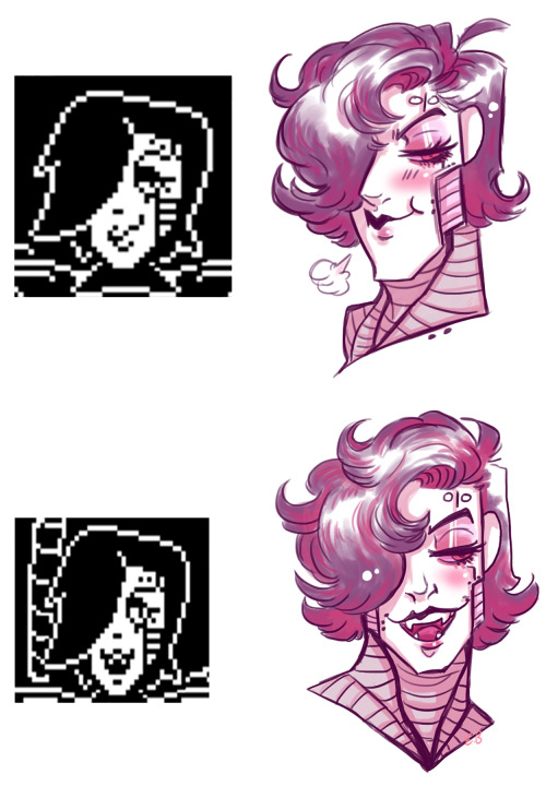 noxxigirl:buncha mtt face redraws ~