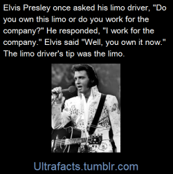 ultrafacts:  Elvis was famous for his generosity.