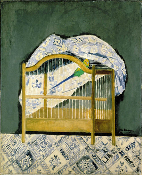 herzogtum-sachsen-weissenfels:Kees van Dongen (Dutch, 1877-1968), The Parakeet, c. 1910. Oil on canvas, 81 x 65.2 cm.