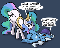 trixieismagic:  Happy whatevers you candy gobbling varmints.  &gt;w&lt; Oh Trixie&hellip;