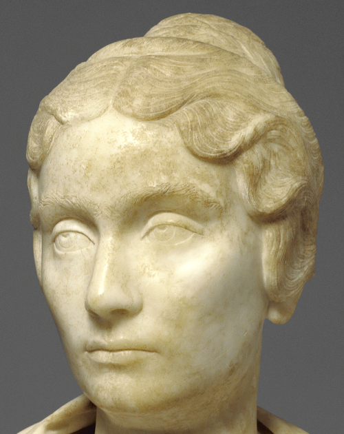 ancientpeoples: Portrait bust of a woman Rome or Lazio, Italy, 150 - 160 AD Although the woman shown