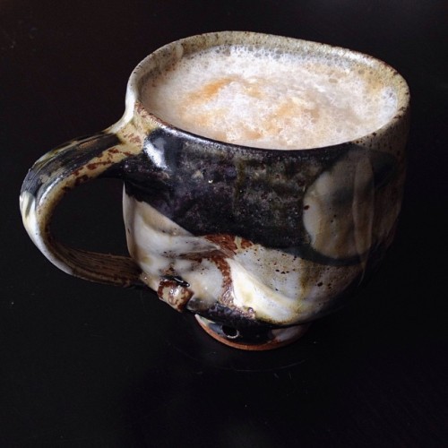bought this awesome mug at #artawhirl in #nempls this past weekend! artist/potter is @ralphnuara . can’t wait to get back on the wheel. yay support local artists!