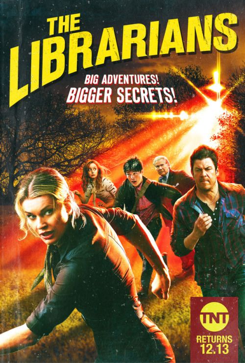 calikocat: thelibrarianstv: The Librarians’ Pulp Adventure-Style Poster Touts ‘Big&rsquo