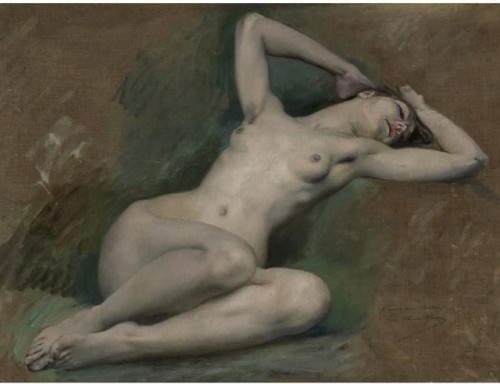 Luc-Olivier Merson“Study for the Figure of “Spring” at L’Opéra Comique, Paris “