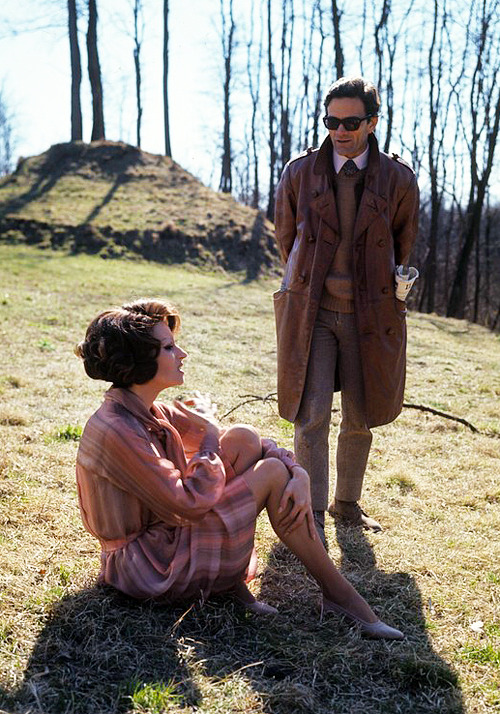 mabellonghetti:  Silvana Mangano and Pier Paolo Pasolini on the set of “Teorema”