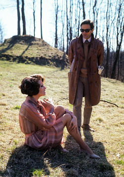 mabellonghetti:  Silvana Mangano and Pier Paolo Pasolini on the set of “Teorema” (1968) 