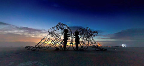 (via Powerful Sculpture At Burning Man Shows Inner Children Trapped Inside Adult Bodies | Bored Pand