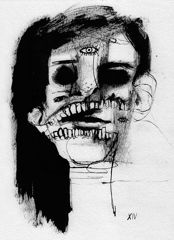  Marina González Eme, Black Ink series, Ink on paper, 21 x 29 cm, 2014, images