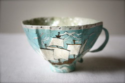    Paper mache teacups by Ann Wood 