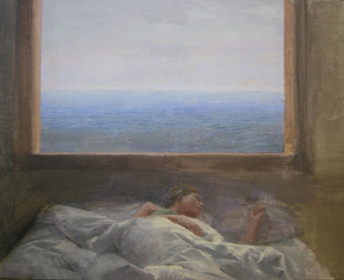 Dream   -   Alejandra Caballero, b.2005.Spanish,b.1974-Oil on canvas, 81 x100 cm.
