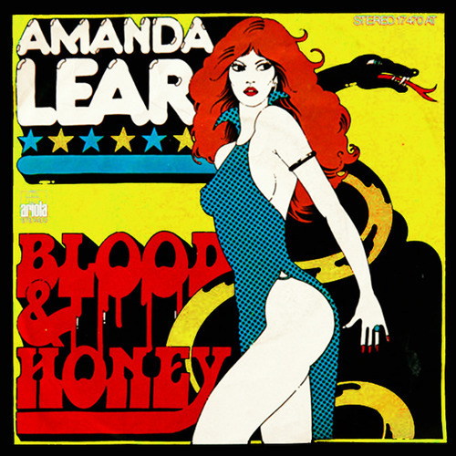 Amanda Lear’s “Blood & Honey” single cover, 1977 