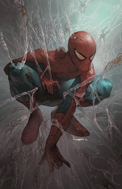 comicbookartwork:  Spider-Man by Barnaby